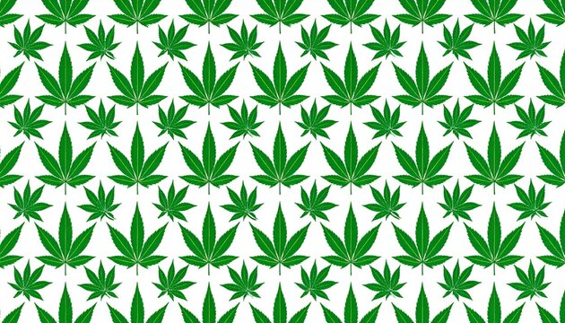 Vibrant Green Marijuana Leaf Pattern japanese pattern