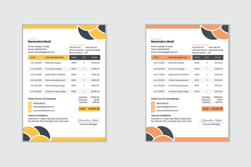 Supershop invoice bill design template, Minimal Corporate Business Invoice design template.