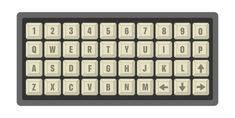 mechanical pc keyboard illustration