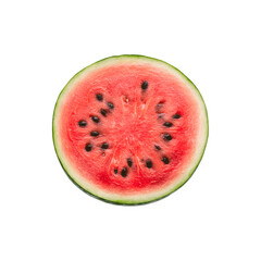 Whole watermelon fruit with green rind and striped pattern