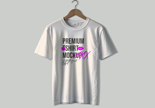 Premium T-Shirt Mockup on Hanger