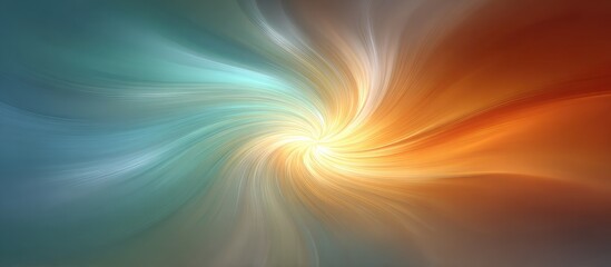Swirling teal and orange abstract