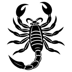 Scorpion outline silhouette vector illustration