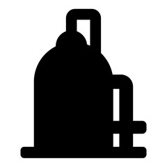 A monochrome illustration of an industrial storage tank, symbolizing industry and production. It's a simple yet powerful visual representation of large-scale operations.
