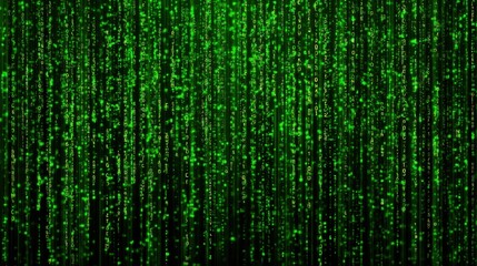 Obraz premium A green screen with a lot of green dots. The dots are arranged in a way that they look like they are moving