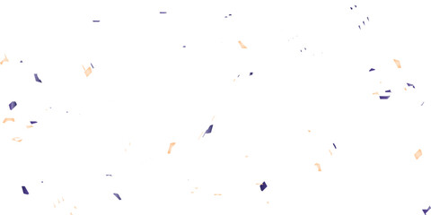 Obraz premium A festive and celebratory abstract background with a multitude of scattered confetti and streamers in blue and orange, creating a joyful, dynamic pattern on a clean white background.