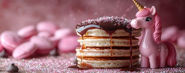 Whimsical Unicorn Pancake Indulgence