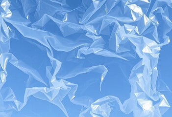 Obraz premium Wrinkled, translucent plastic sheet sculpted by wind, texture, environmental