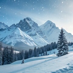 Fototapeta premium winter landscape in the mountains