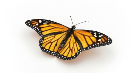 Naklejka premium A Butterfly on a White Background