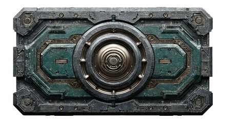Isolated Mechanical Panel Design on Transparent Background for Use