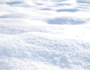 Close-up view of fresh snow