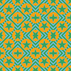 Abstract seamless geometric ornament based on variety star shapes with colorful background. For fabric,textile,cover,wrapping paper,background