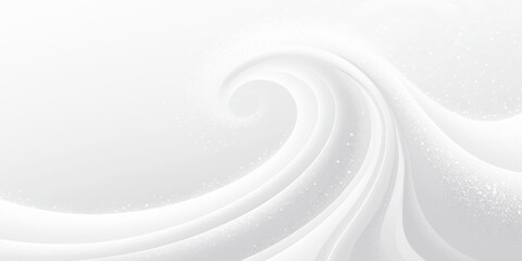 Abstract background featuring soft, overlapping curves in a monochromatic palette of white and gray, with a faint glitter effect.