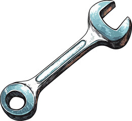 wrench isolated on white background