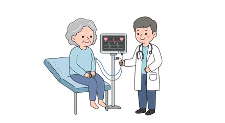 Doctor and Elderly Patient Medical Checkup.