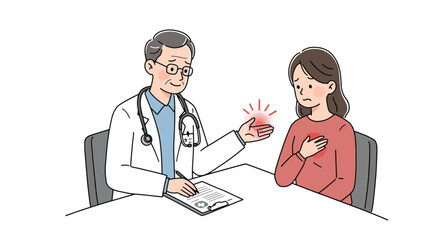 Doctor Consulting Patient About Chest Pain 1.