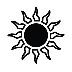 Sun Vector icon which can easily modify or edit