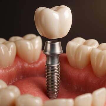 Detailed dental anatomy illustration showing human teeth structure with labeled parts including enam