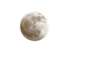 Moon's Gentle Glow: A detailed photograph captures the moon in its fullness, showcasing its textured surface and serene presence against the darkness of space.