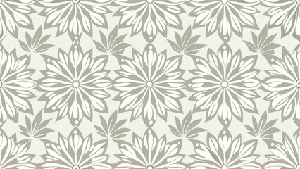 Fototapeta premium Subtle repeating pattern of stylized floral elements with a vintage feel