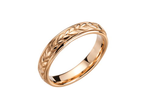 Elegant golden wedding ring symbolizing love and commitment