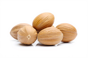 Nutmeg isolated on white background