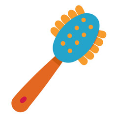 Illustration of a pet grooming brush isolated on white background