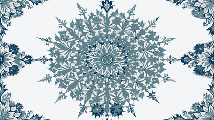 Intricate snowflake pattern design with delicate details