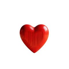 Fototapeta premium Red heart shape isolated on transparent background
