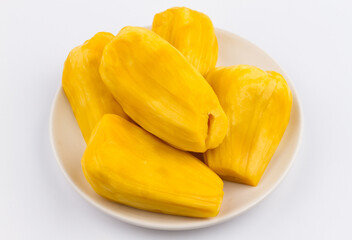 Ripe Jackfruit on white background