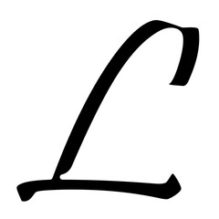 The letter L is written in cursive style