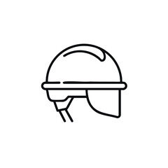 Fototapeta premium A line drawing of a hard hat, safety helmet, construction helmet, or protective helmet, ideal for construction, engineering, and industrial safety websites, blogs, and presentations.