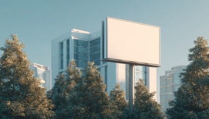 Obraz premium Blank billboard in city setting