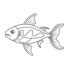 fish on a white background