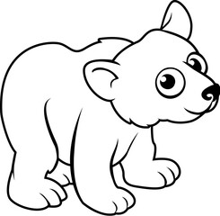 A polar bear cartoon character animal illustration