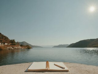 Authentic National Shrink Day Cognitive Behavioral Therapy Diagram with Pen on Notebook, Calm Summer Mental Health Awareness, Modern Wellness Campaigns for Millennials