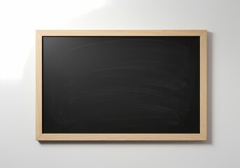 Blank Blackboard Rustic Wood Frame Classroom Texture