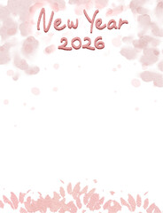new year 2026 colorful abstract illustration, background, wallpaper, card invitation design