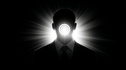 Focused leadership silhouette