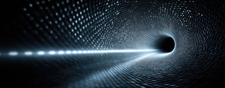 Fototapeta Glowing tunnel with swirling pattern