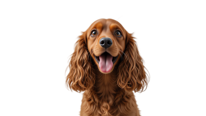 Adorable brown puppy with expressive face joyful expression and playful demeanor captured in a professional pet portrait emphasizing natural fur bright eyes and friendly