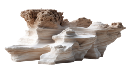 Sculpted Stone Formation: Nature's artistry is showcased in the captivating image of a uniquely sculpted stone formation, revealing layers of history and weathered textures.