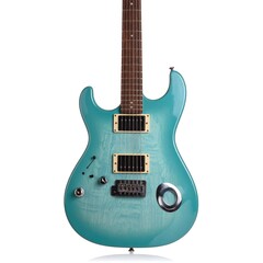 Teal electric guitar
