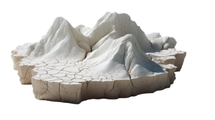Sculpted Mountain Terrain: A meticulously crafted, weathered, and sculptural rendering of a mountainous landscape, evoking a sense of serene tranquility and artistic detail.