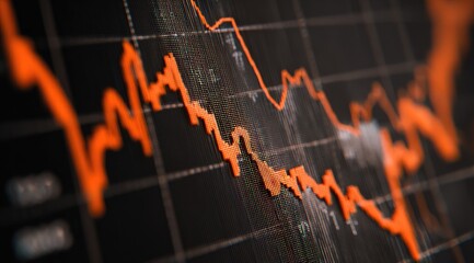 Graph depicting a steep downward trend