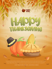 thanksgiving autumn seasonal social media post banner