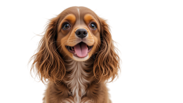Beautiful puppy portrait showcasing adorable brown dog with expressive eyes joyful expression and fluffy fur perfect for pet lovers breeders and animal enthusiasts