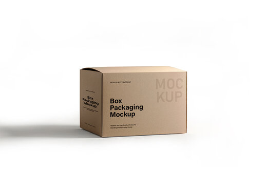 Cardboard Box Mockup for Packaging