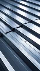Obraz premium Metal Roofing Texture Closeup, Industrial Setting